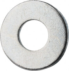 Value Collection - #12 Screw, Grade 2 Steel SAE Flat Washer - 1/4" ID x 9/16" OD, 0.08" Thick, Zinc-Plated Finish - Exact Tooling