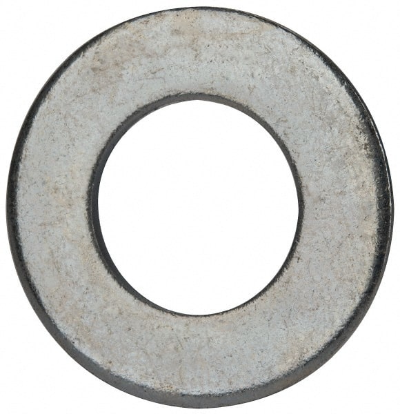 Value Collection - 1" Screw, Grade 2 Steel SAE Flat Washer - 1-1/16" ID x 2" OD, 0.16" Thick, Zinc-Plated Finish - Exact Tooling