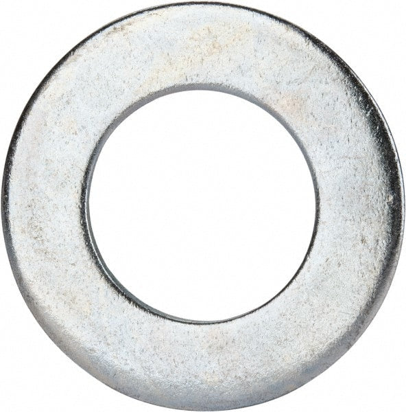 Value Collection - 1-1/8" Screw, Grade 2 Steel SAE Flat Washer - 1-3/16" ID x 2-1/4" OD, 0.16" Thick, Zinc-Plated Finish - Exact Tooling