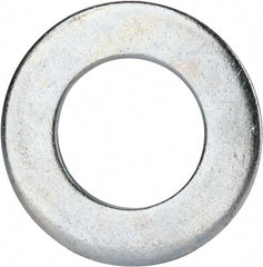 Value Collection - 1-1/8" Screw, Grade 2 Steel SAE Flat Washer - 1-3/16" ID x 2-1/4" OD, 0.16" Thick, Zinc-Plated Finish - Exact Tooling