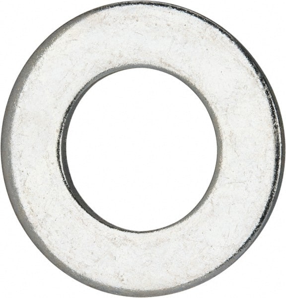 Value Collection - 1-1/4" Screw, Grade 2 Steel SAE Flat Washer - 1-3/8" ID x 2-1/2" OD, 0.192" Thick, Zinc-Plated Finish - Exact Tooling