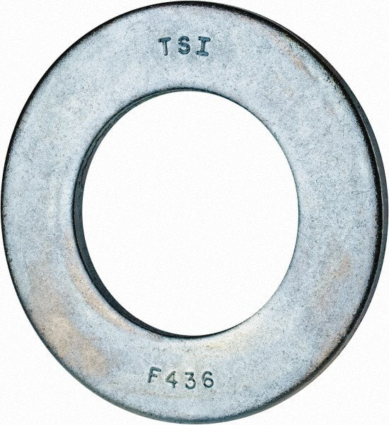 Value Collection - 2" Screw, Grade 2 Steel SAE Flat Washer - 2-1/8" ID x 3-3/4" OD, 0.201" Thick, Zinc-Plated Finish - Exact Tooling