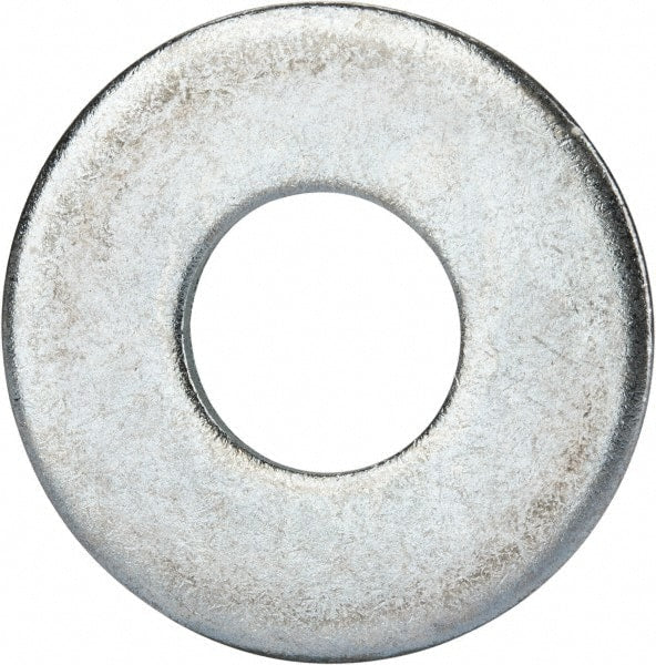 Value Collection - 7/8" Screw, Grade 2 Steel USS Flat Washer - 0.931" ID x 2.28" OD, 0.192" Thick, Zinc-Plated Finish - Exact Tooling