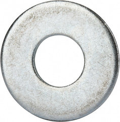 Value Collection - 7/8" Screw, Grade 2 Steel USS Flat Washer - 0.931" ID x 2.28" OD, 0.192" Thick, Zinc-Plated Finish - Exact Tooling