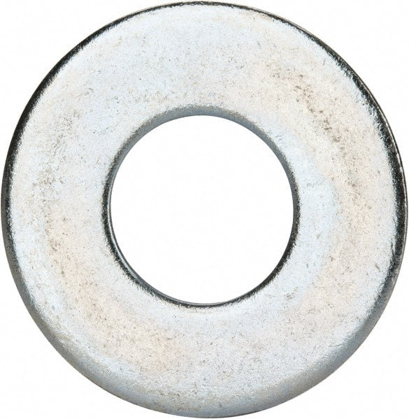 Value Collection - 1-1/8" Screw, Grade 2 Steel USS Flat Washer - 1.243" ID x 2.78" OD, 0.192" Thick, Zinc-Plated Finish - Exact Tooling