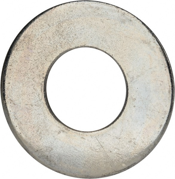 Value Collection - 1-1/2" Screw, Grade 2 Steel USS Flat Washer - 1.615" ID x 3.545" OD, 0.213" Thick, Zinc-Plated Finish - Exact Tooling