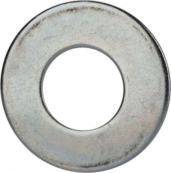 Value Collection - 2" Screw, Grade 2 Steel USS Flat Washer - 2.115" ID x 4.545" OD, 0.213" Thick, Zinc-Plated Finish - Exact Tooling