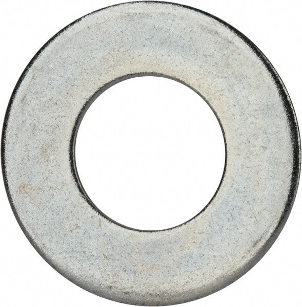 Value Collection - 2-1/4" Screw, Grade 2 Steel USS Flat Washer - 2.365" ID x 4.795" OD, 0.248" Thick, Zinc-Plated Finish - Exact Tooling