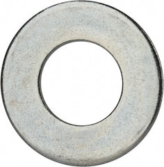 Value Collection - 2-1/4" Screw, Grade 2 Steel USS Flat Washer - 2.365" ID x 4.795" OD, 0.248" Thick, Zinc-Plated Finish - Exact Tooling