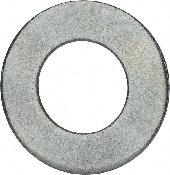 Value Collection - 2-1/2" Screw, Grade 2 Steel USS Flat Washer - 2.615" ID x 5.045" OD, 0.28" Thick, Zinc-Plated Finish - Exact Tooling