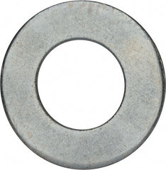 Value Collection - 2-1/2" Screw, Grade 2 Steel USS Flat Washer - 2.615" ID x 5.045" OD, 0.28" Thick, Zinc-Plated Finish - Exact Tooling