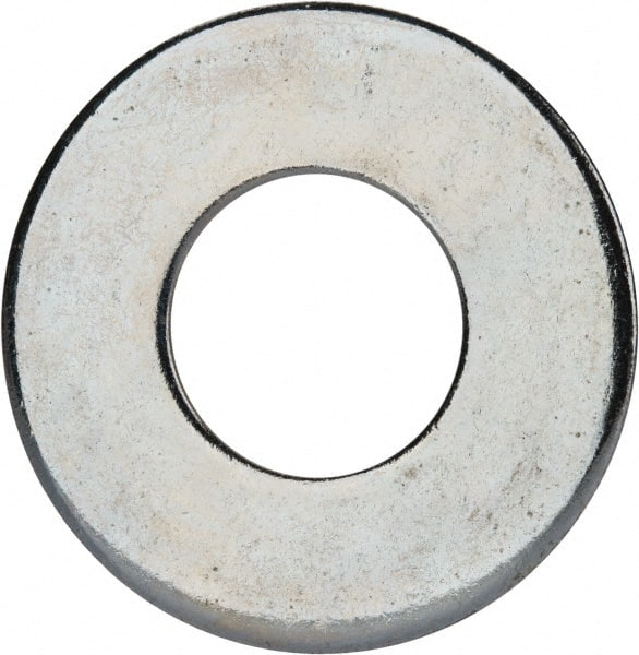 Value Collection - 1-1/4" Screw, Grade 2 Steel USS Flat Washer - 1.368" ID x 3.03" OD, 0.192" Thick, Zinc-Plated Finish - Exact Tooling