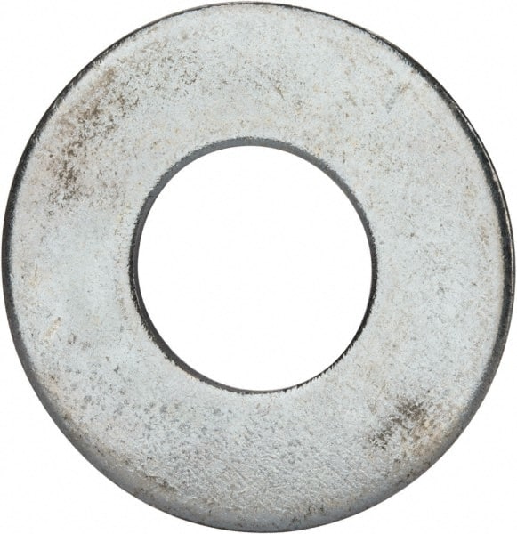 Value Collection - 1-1/2" Screw, Grade 2 Steel USS Flat Washer - 1.615" ID x 3.545" OD, 0.213" Thick, Zinc-Plated Finish - Exact Tooling