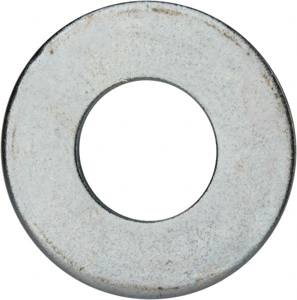 Value Collection - 1-3/4" Screw, Grade 2 Steel USS Flat Washer - 1.865" ID x 4.045" OD, 0.213" Thick, Zinc-Plated Finish - Exact Tooling