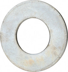 Value Collection - 2-1/4" Screw, Grade 2 Steel USS Flat Washer - 2.365" ID x 4.795" OD, 0.248" Thick, Zinc-Plated Finish - Exact Tooling