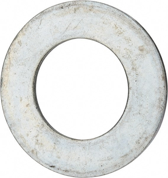 Value Collection - 3" Screw, Grade 2 Steel USS Flat Washer - 3.115" ID x 5.565" OD, 0.327" Thick, Zinc-Plated Finish - Exact Tooling