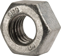 Value Collection - 7/16-14 UNC Steel Right Hand Heavy Hex Nut - 3/4" Across Flats, 27/64" High, Galvanized Finish - Exact Tooling