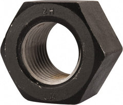 Value Collection - 2-1/2 - 4 UNC Steel Right Hand Heavy Hex Nut - 3-7/8" Across Flats, 2-29/64" High, Uncoated, 2B Class of Fit - Exact Tooling