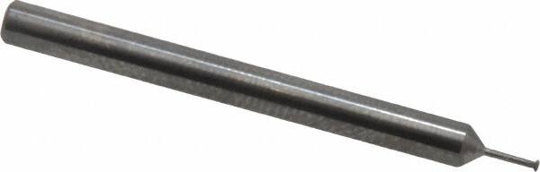 Scientific Cutting Tools - 72 to 90 TPI, Internal/External Single Profile Thread Mill - #0" Noml Diam, 0.04" Cut Diam, 1/8" Shank Diam, 2 Flute, 0.022" Neck Diam, 1/8" Neck Length, 1-1/2" OAL, Bright Finish - Exact Tooling
