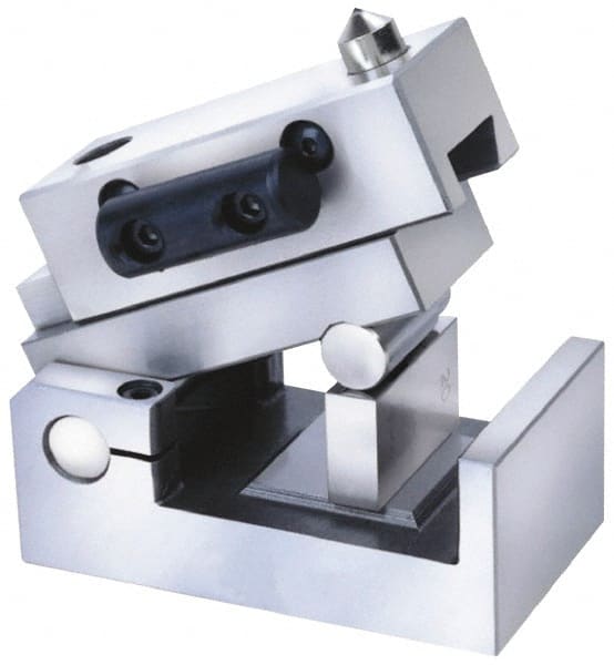 Accupro - 4" Long x 4" Wide x 4" High Sine Wheel Dresser - For Dressing Precise Angles from 0 to 60°, 3/8" Shank Diameter - Exact Tooling