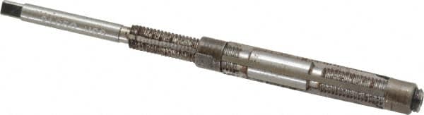 Made in USA - Size 7/A, Straight Shank Hand Adjustable Reamer - 3-1/2" OAL, Right Hand Cut, 4 Blades, High Speed Steel, Bright Finish - Exact Tooling