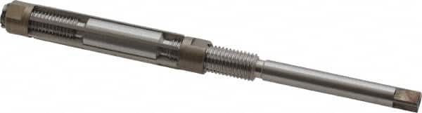 Made in USA - Size 3/A, Straight Shank Hand Adjustable Reamer - 5" OAL, Right Hand Cut, 6 Blades, High Speed Steel, Bright Finish - Exact Tooling