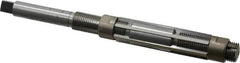 Made in USA - Size E, Straight Shank Hand Adjustable Reamer - 7" OAL, Right Hand Cut, High Speed Steel, Bright Finish - Exact Tooling