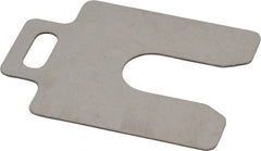 Made in USA - 20 Piece, 2 Inch Long x 2 Inch Wide x 0.031 Inch Thick, Slotted Shim Stock - Stainless Steel, 5/8 Inch Wide Slot - Exact Tooling