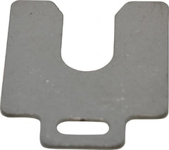 Made in USA - 10 Piece, 2 Inch Long x 2 Inch Wide x 0.075 Inch Thick, Slotted Shim Stock - Stainless Steel, 5/8 Inch Wide Slot - Exact Tooling
