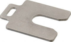 Made in USA - 5 Piece, 2 Inch Long x 2 Inch Wide x 0.1 Inch Thick, Slotted Shim Stock - Stainless Steel, 5/8 Inch Wide Slot - Exact Tooling