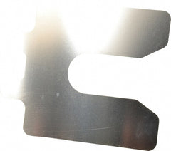Made in USA - 20 Piece, 3 Inch Long x 3 Inch Wide x 0.01 Inch Thick, Slotted Shim Stock - Stainless Steel, 7/8 Inch Wide Slot - Exact Tooling