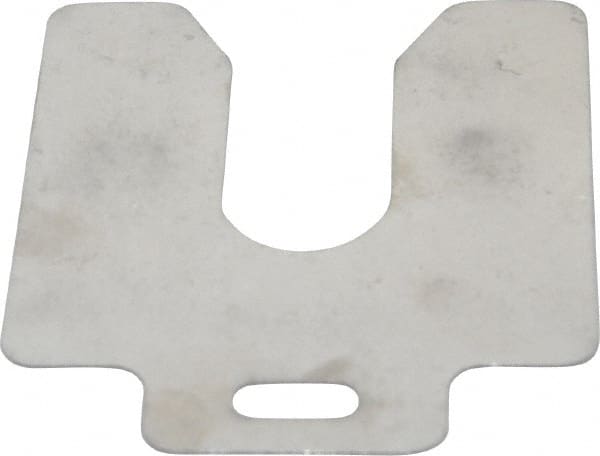 Made in USA - 20 Piece, 3 Inch Long x 3 Inch Wide x 0.015 Inch Thick, Slotted Shim Stock - Stainless Steel, 7/8 Inch Wide Slot - Exact Tooling
