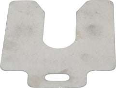Made in USA - 20 Piece, 3 Inch Long x 3 Inch Wide x 0.015 Inch Thick, Slotted Shim Stock - Stainless Steel, 7/8 Inch Wide Slot - Exact Tooling
