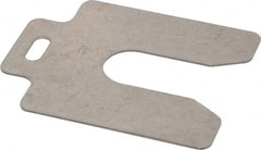 Made in USA - 10 Piece, 3 Inch Long x 3 Inch Wide x 0.05 Inch Thick, Slotted Shim Stock - Stainless Steel, 7/8 Inch Wide Slot - Exact Tooling