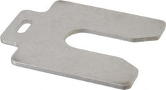 Made in USA - 5 Piece, 3 Inch Long x 3 Inch Wide x 0.125 Inch Thick, Slotted Shim Stock - Stainless Steel, 7/8 Inch Wide Slot - Exact Tooling