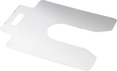 Made in USA - 20 Piece, 4 Inch Long x 4 Inch Wide x 0.004 Inch Thick, Slotted Shim Stock - Stainless Steel, 1-1/4 Inch Wide Slot - Exact Tooling