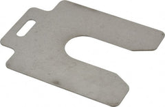 Made in USA - 10 Piece, 4 Inch Long x 4 Inch Wide x 0.062 Inch Thick, Slotted Shim Stock - Stainless Steel, 1-1/4 Inch Wide Slot - Exact Tooling