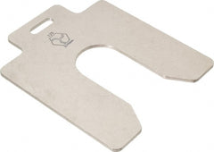 Made in USA - 5 Piece, 5 Inch Long x 5 Inch Wide x 0.125 Inch Thick, Slotted Shim Stock - Stainless Steel, 1-5/8 Inch Wide Slot - Exact Tooling