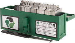 Made in USA - 130 Piece, 0.001 to 0.125 Inch Thickness, Stainless Steel Slotted Shim Assortment - 2 Inch Long x 2 Inch Wide, 5/8 Inch Wide Slot - Exact Tooling