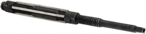 Made in USA - Size N, Straight Shank Hand Adjustable Reamer - 18" OAL, Right Hand Cut, High Speed Steel, Bright Finish - Exact Tooling