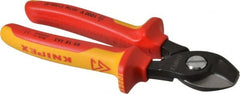 Knipex - 6-1/2" OAL, 1 AWG Capacity, Insulated Cable Cutter Pliers - Standard Head - Exact Tooling