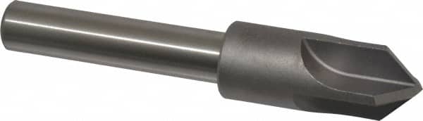 Keo - 3/4" Head Diam, 1/2" Shank Diam, 4 Flute 90° High Speed Steel Countersink - Bright Finish, 4-1/8" OAL, Single End, Straight Shank, Right Hand Cut - Exact Tooling