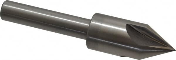 Interstate - 7/8" Head Diam, 1/2" Shank Diam, 4 Flute 60° High Speed Steel Countersink - Exact Tooling