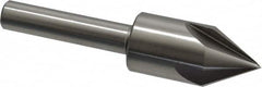 Interstate - 1" Head Diam, 1/2" Shank Diam, 4 Flute 60° High Speed Steel Countersink - Exact Tooling