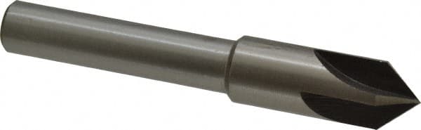 Interstate - 5/8" Head Diam, 1/2" Shank Diam, 4 Flute 82° High Speed Steel Countersink - Exact Tooling