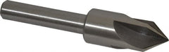 Interstate - 7/8" Head Diam, 1/2" Shank Diam, 4 Flute 82° High Speed Steel Countersink - Exact Tooling