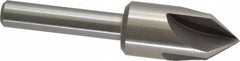 Interstate - 1" Head Diam, 1/2" Shank Diam, 4 Flute 82° High Speed Steel Countersink - Exact Tooling