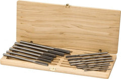 Made in USA - 0.123" to 0.4995", Chucking Reamer Set - Straight Flute, Right Hand Cut, 14 Pieces - Exact Tooling