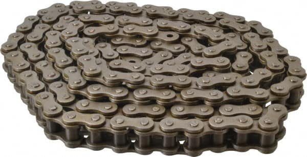 Browning - 3/4" Pitch, ANSI 60H, Heavy Series Roller Chain - Chain No. 60H, 10 Ft. Long, 15/32" Roller Diam, 1/2" Roller Width - Exact Tooling