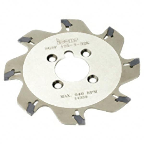 Iscar - Arbor Hole Connection, 1.18" Depth of Cut, 4.92" Cutter Diam, 1-1/4" Hole Diam, 12 Tooth Indexable Slotting Cutter - SGSF Toolholder, GSF. Insert - Exact Tooling
